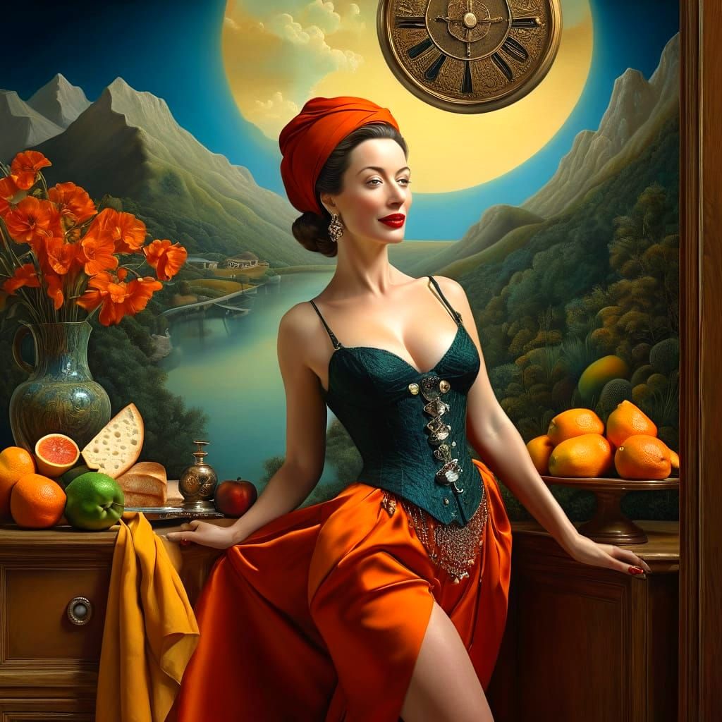 Surreal Still Life Portrait in Hyperrealism Style