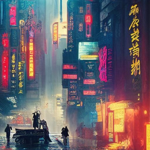 Ancient Chinese Loom in Cyberpunk 2099 Style