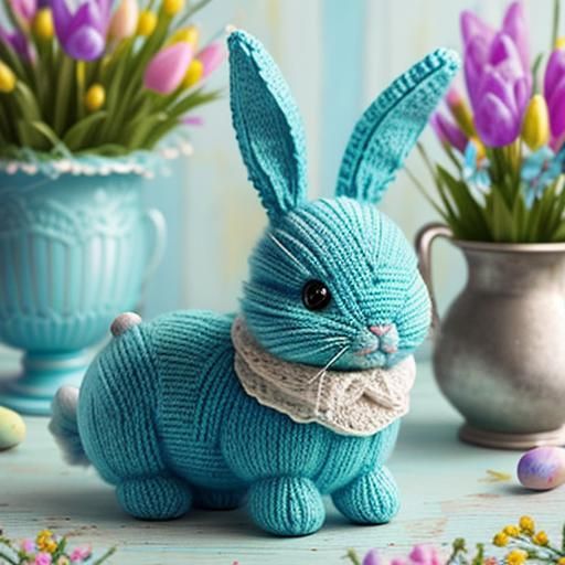 Knitted Easter Bunny