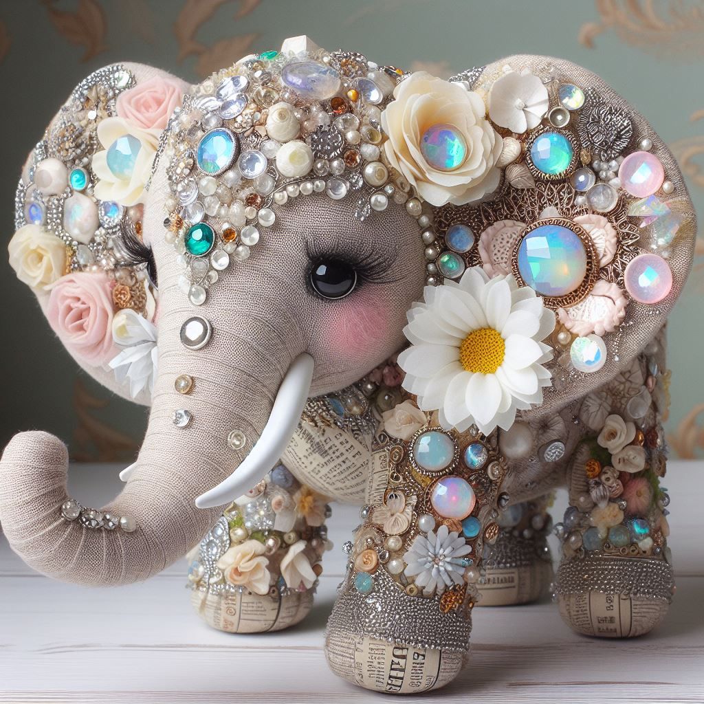Bejeweled plush Elephant