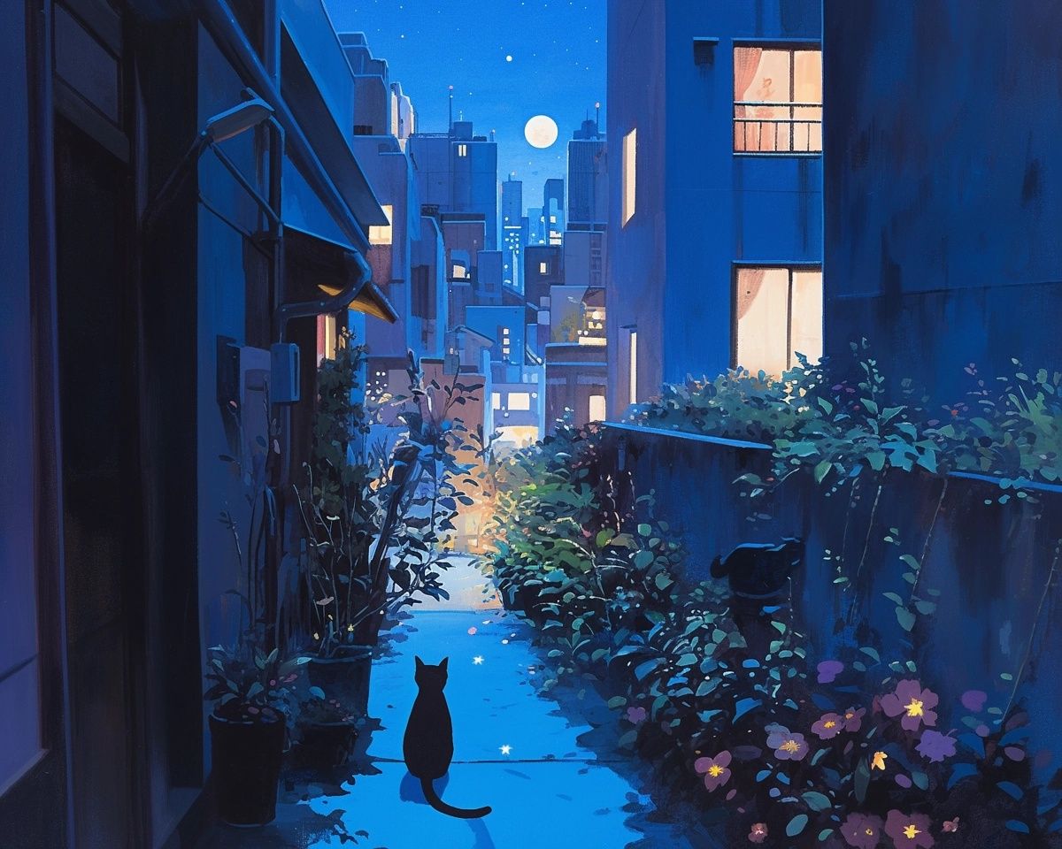 Cat at Night