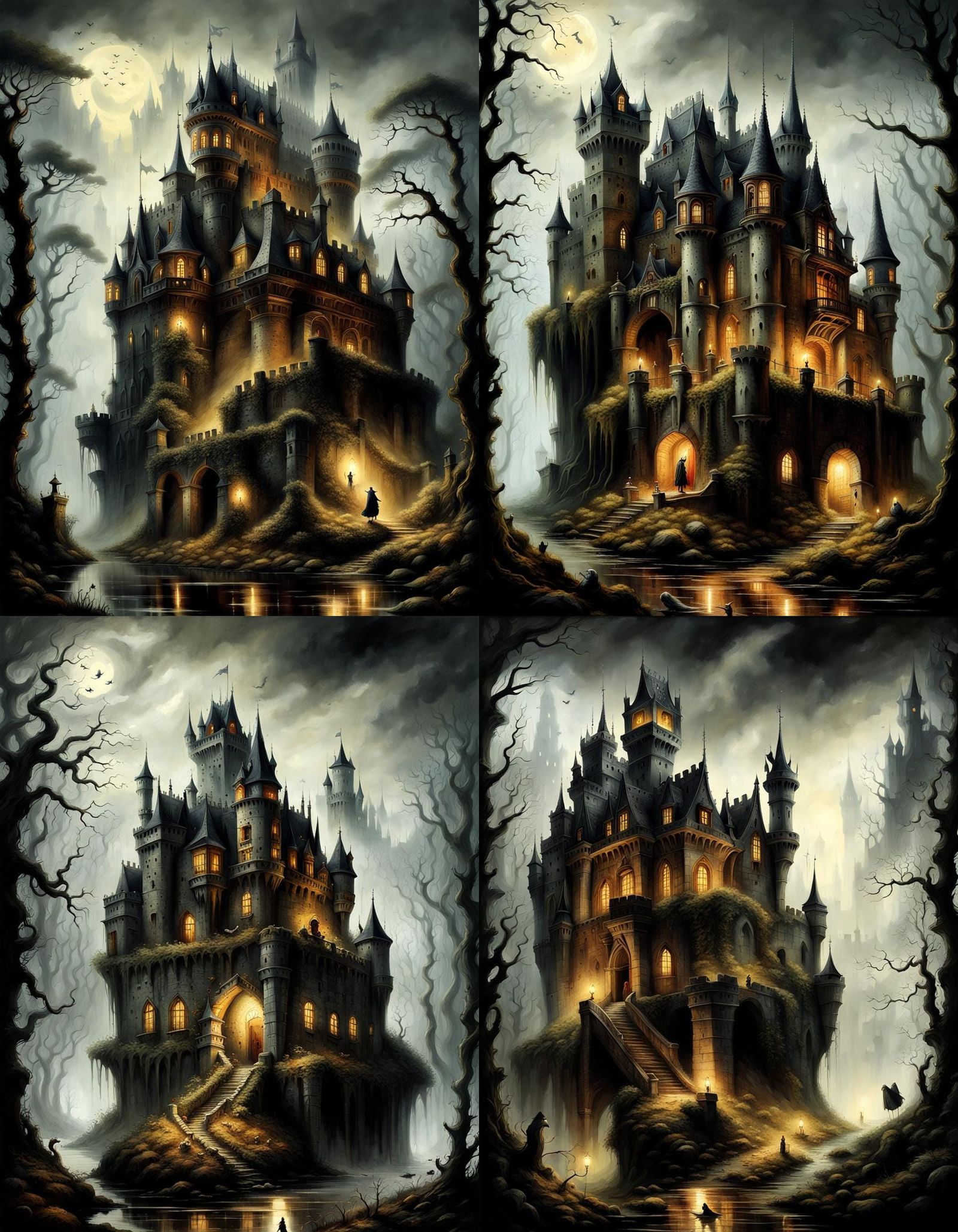 Haunted castles - AI Generated Artwork - NightCafe Creator