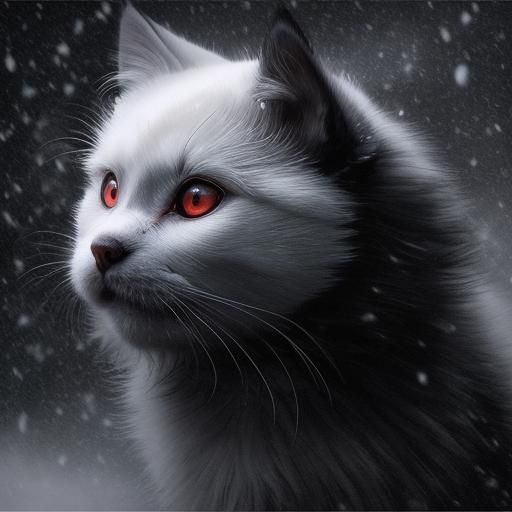 Red eyes cat AI Generated Artwork NightCafe Creator