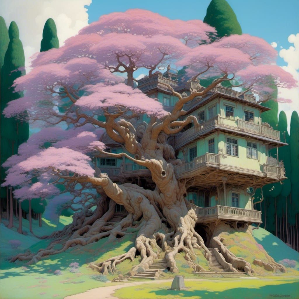 Jacaranda Trees Envelop Pastel Chalet