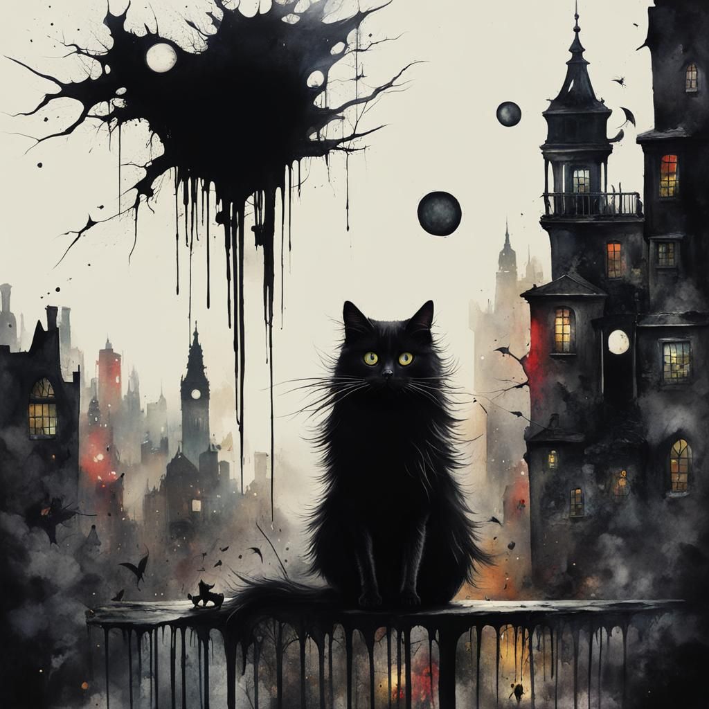 Black cat.. ⚫🐱🎨  by @asep Alien 