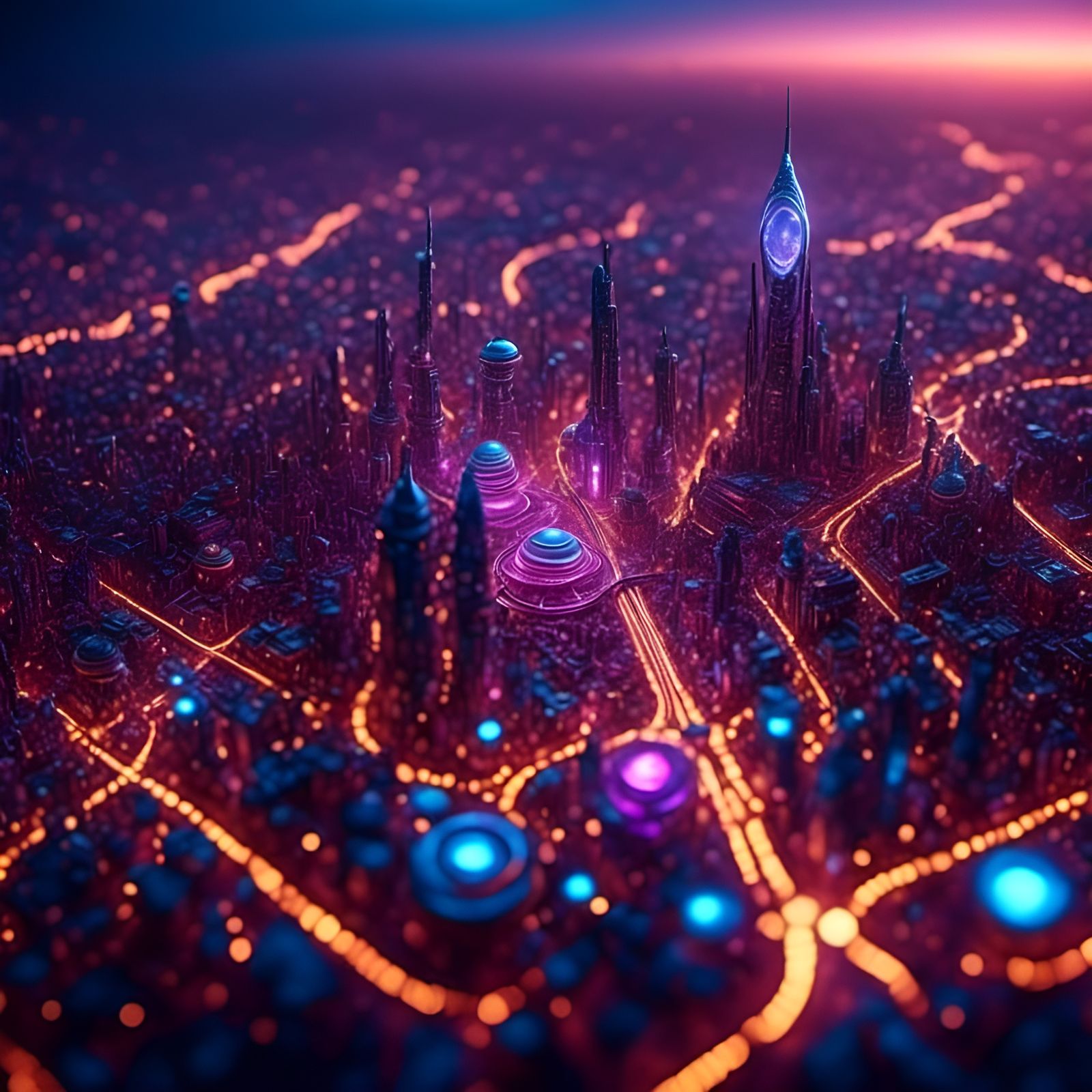 <lora:Cybernetics:1.0> isometric style <lora:Giggity:1.0> busy grungy extreme close up 3D textured map of an alien, cybernetic cityscape, ma...
