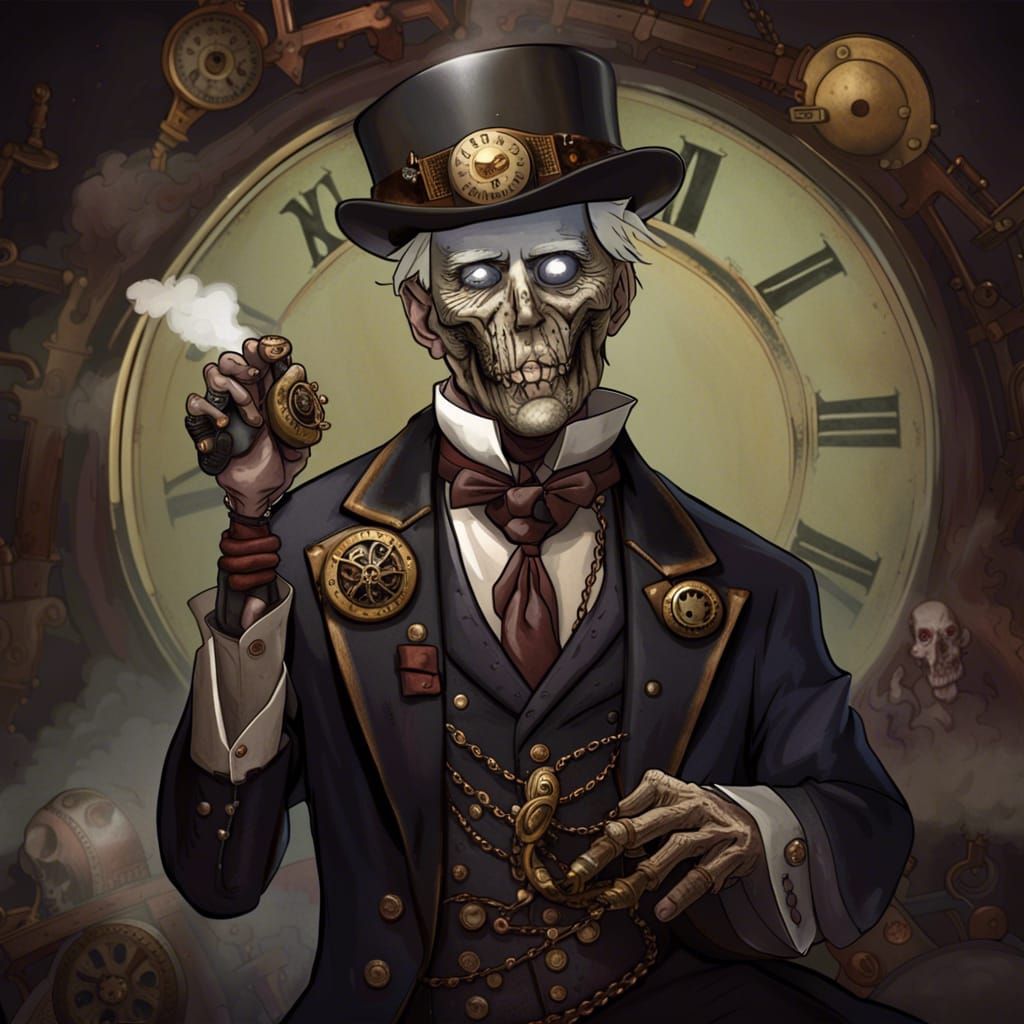 Steampunk Zombie President Joe Biden: In an alternate world,...