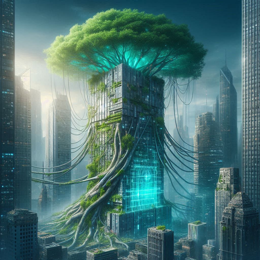 Bio-cybernetic tree-skyscraper