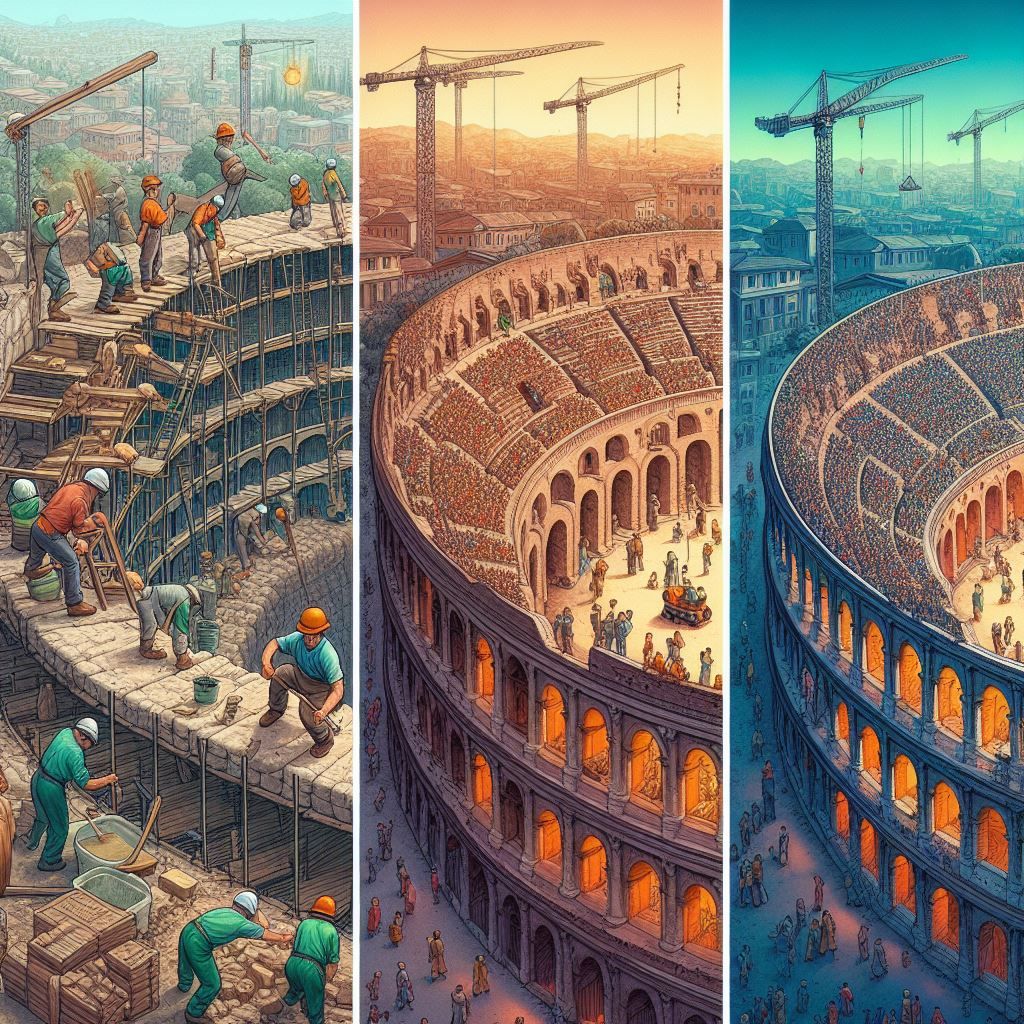 Passage of time - the case of Colosseum