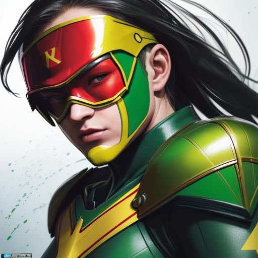 Captain X DC comics green red yellow uniform goggles