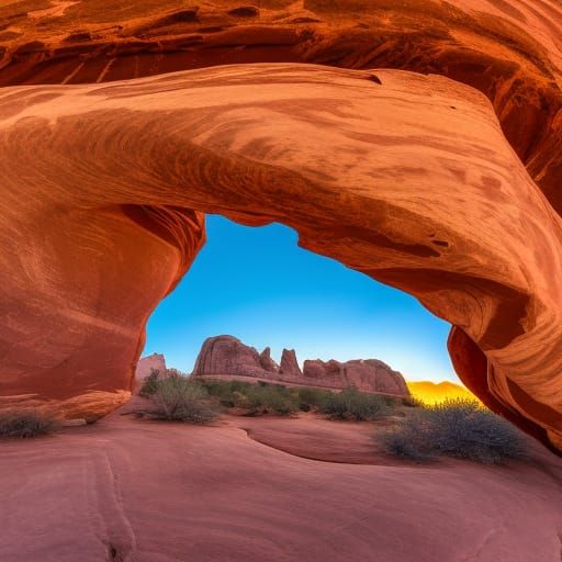 Arches National Park sunset - AI Generated Artwork - NightCafe Creator