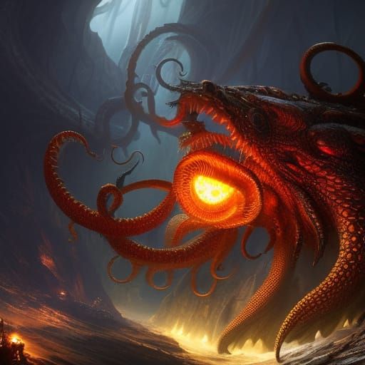 Cthulhu - Ai Generated Artwork - Nightcafe Creator