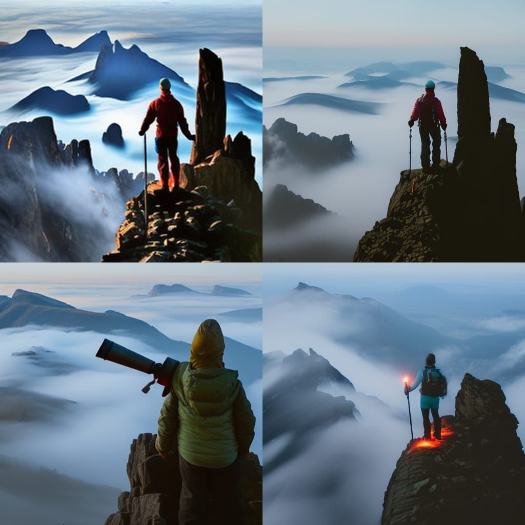 standing on a peak looking ahead to other peaks and valleys ...