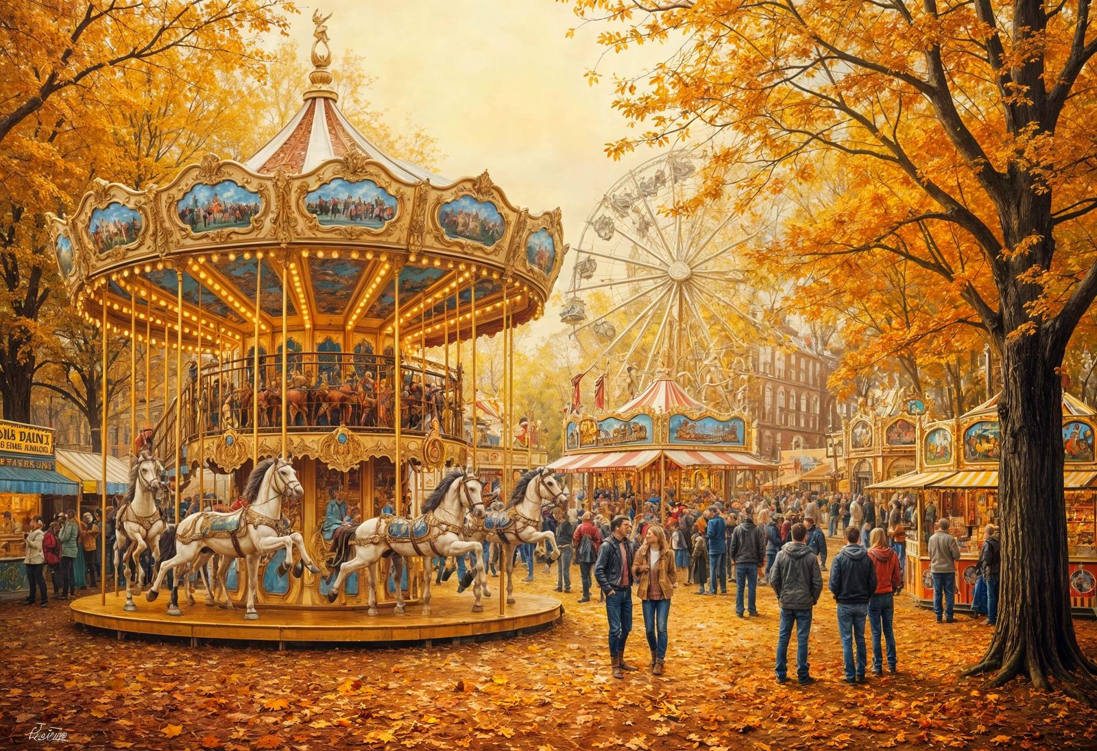 Carousel at the Autumn Fair  by @Hinty