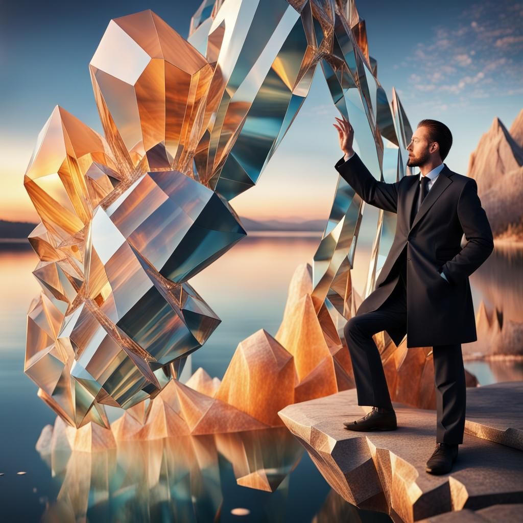 Crystalized Samurai warrior