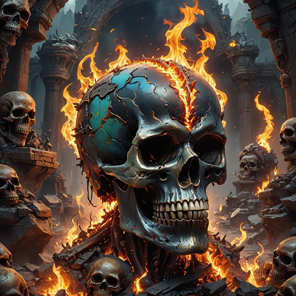 Burn skull