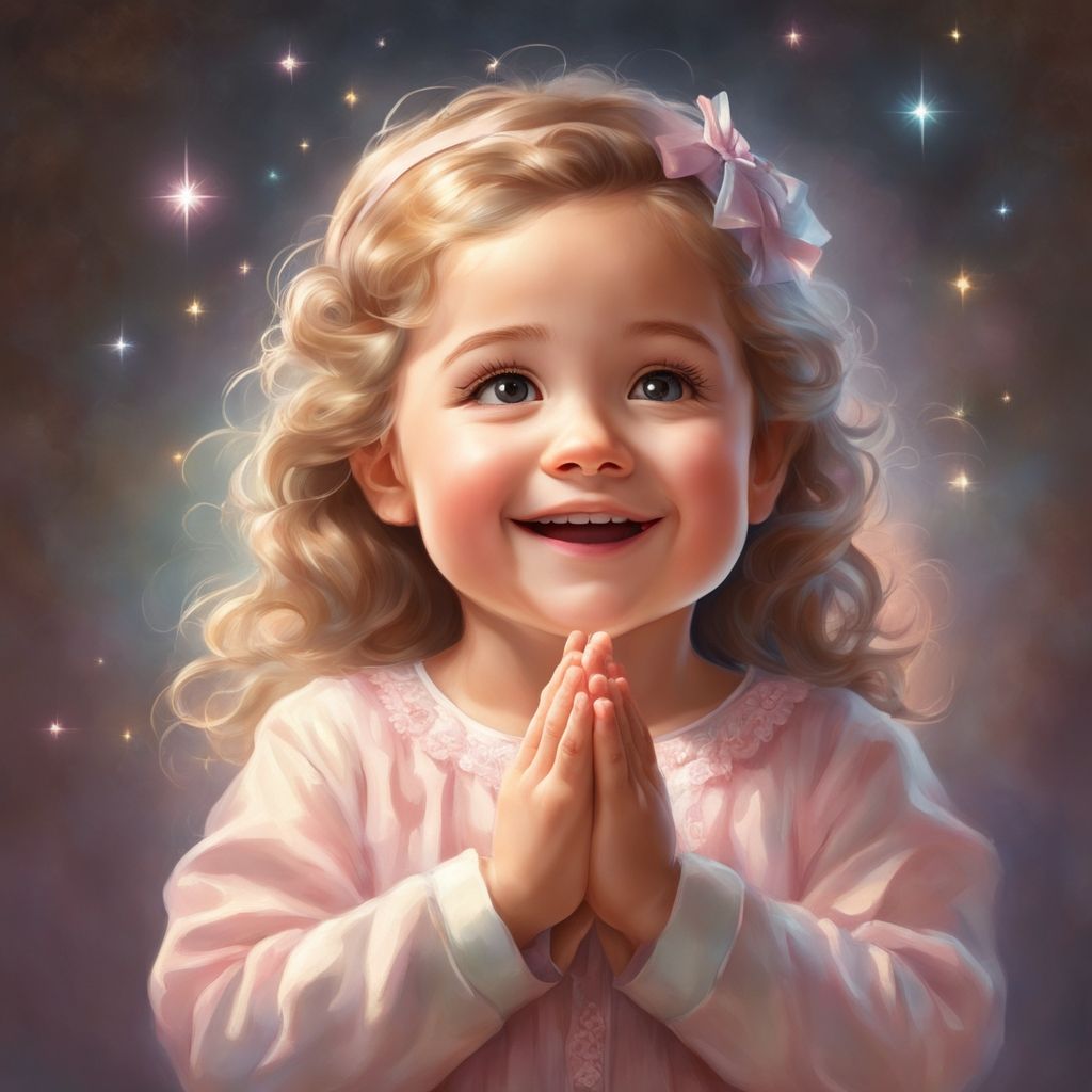Sweet Little Girl Praying