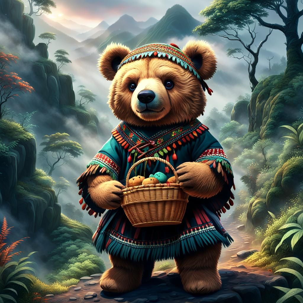 Teddy Bear in Atayal Tribal Clothing