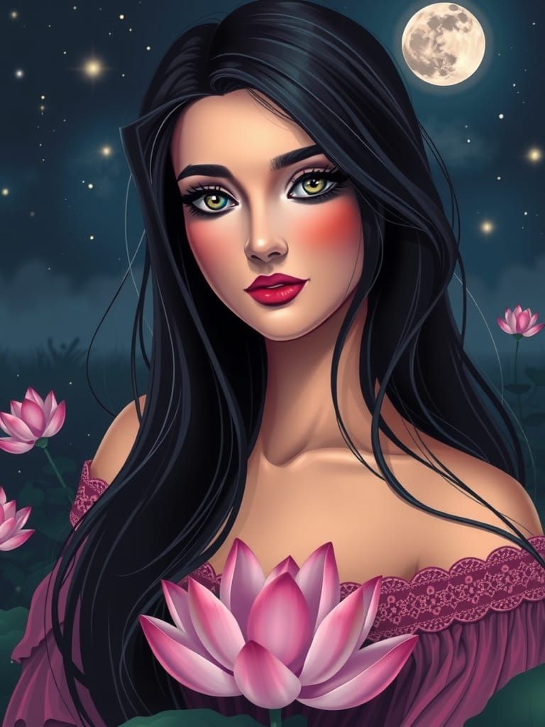 Celestial Nymph with Radiant Beauty