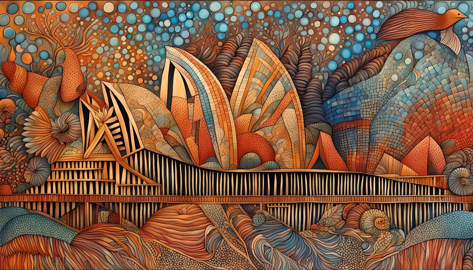 Echidna touring seven wonders of the world, absorbing healings, emitting health love and great harmony