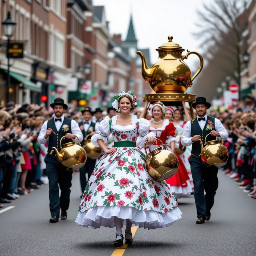 Teakettle Day Parade  by @Miriam Wolfdaughter