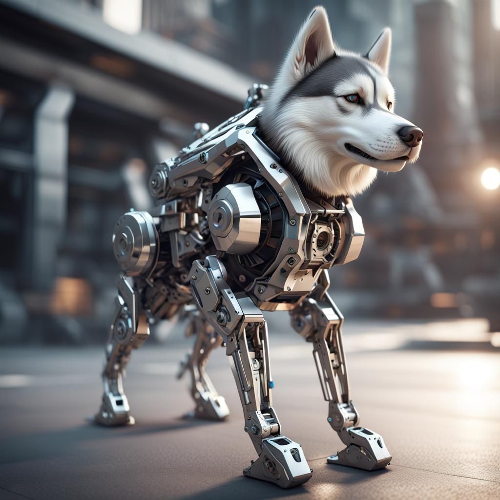 husky dog that walks on two legs