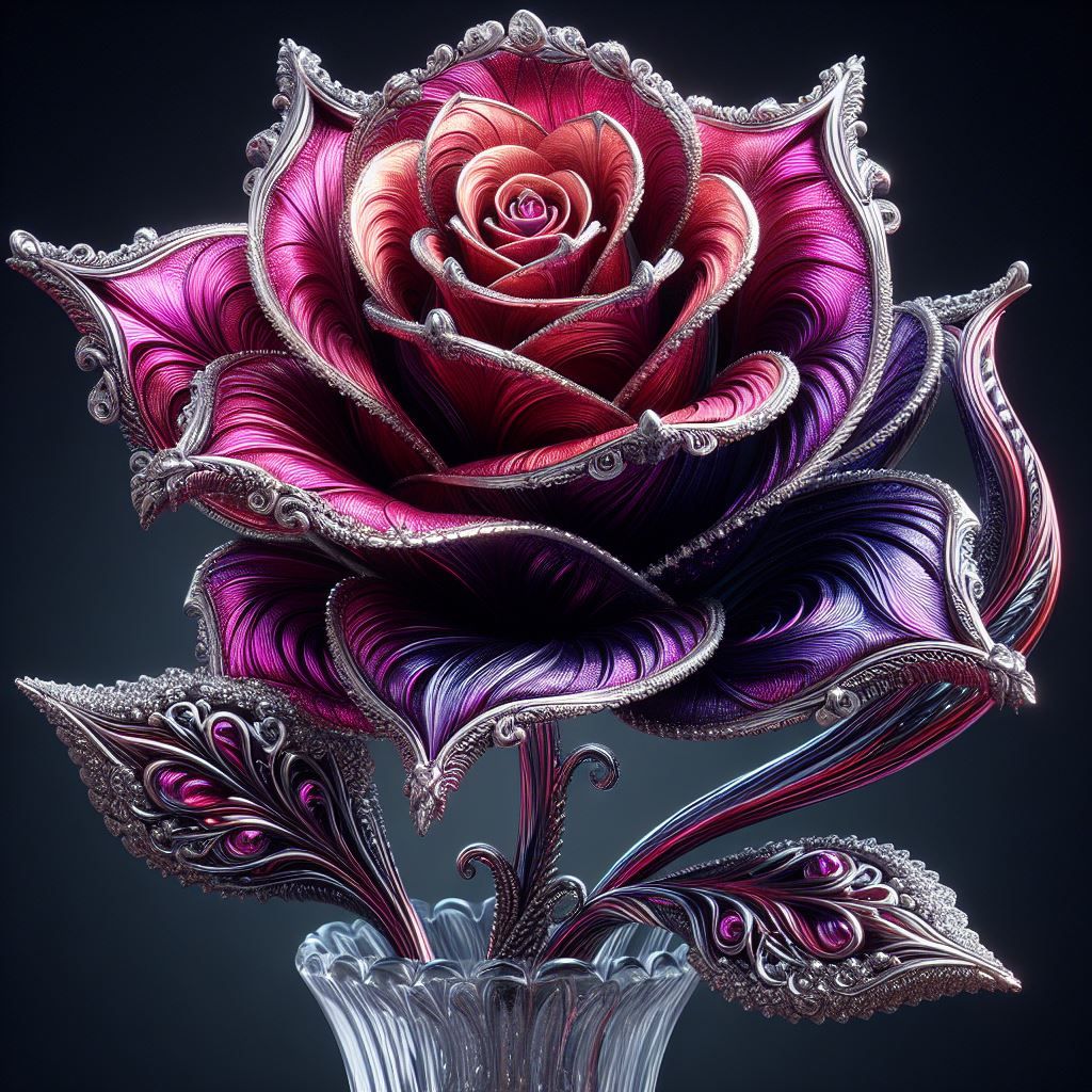 Ruby and Amethyst Rose