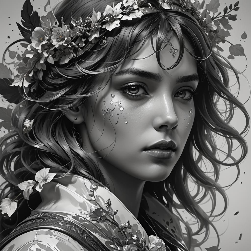 Black and white portrait