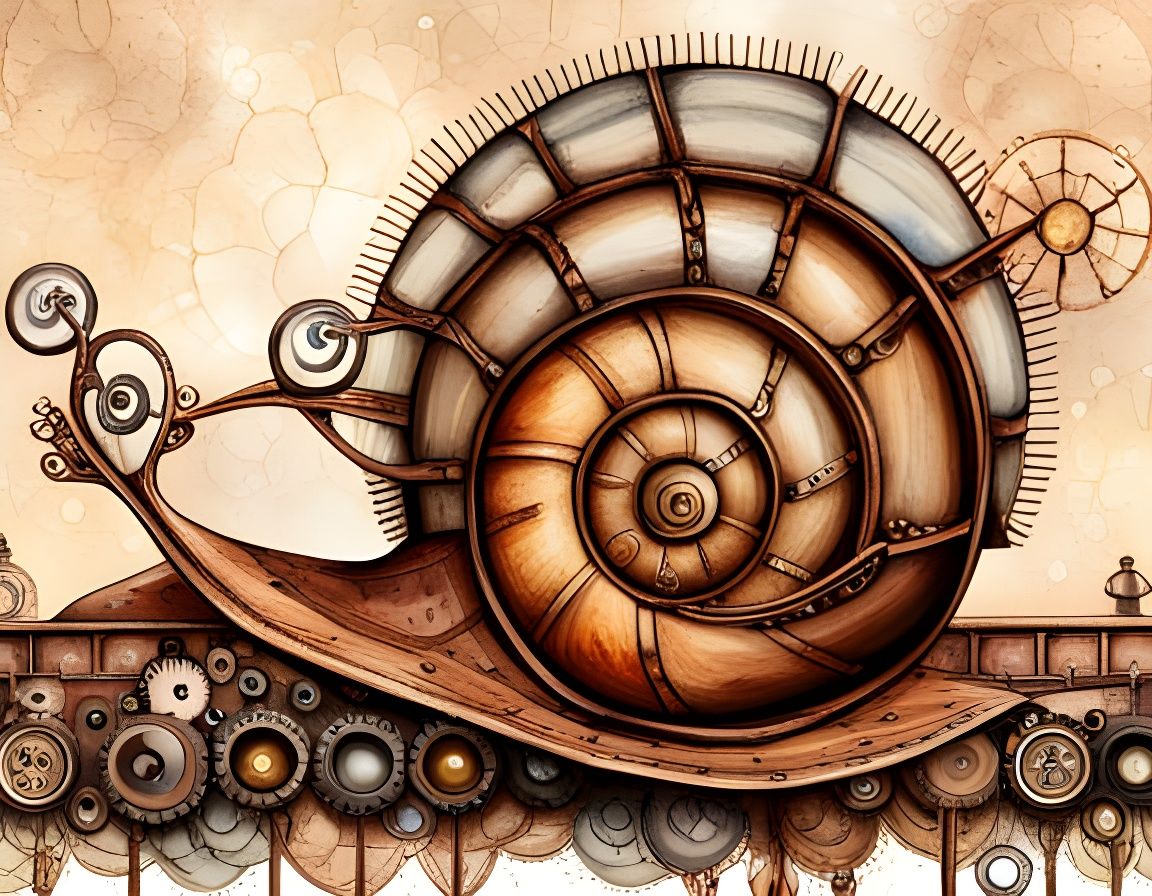 Steampunk Snail  by @Urban Spooniecorn