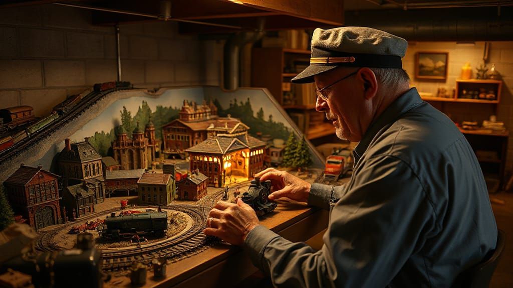 His own little world...