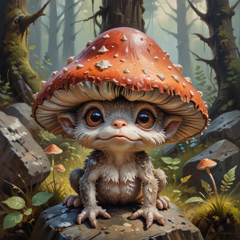 Mushroom Creature  by @Kazzok