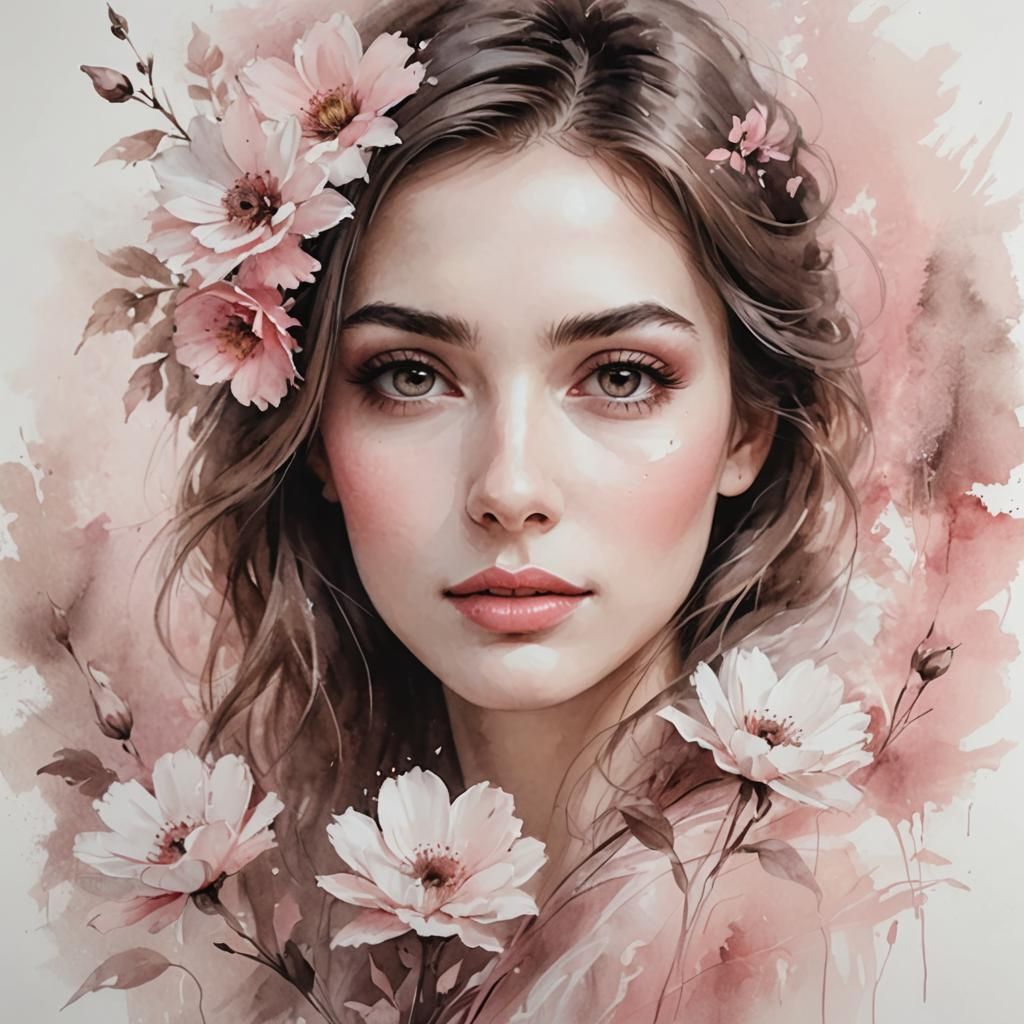 Portrait of a lady in pink
