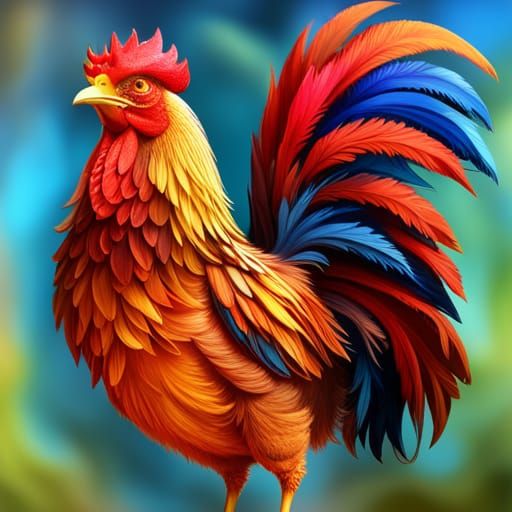 The Oldest Rooster On The Ranch - AI Generated Artwork - NightCafe Creator