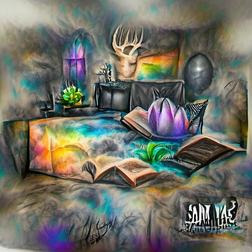 My sanctuary lives within my mind. artwork charcoal drawing ...