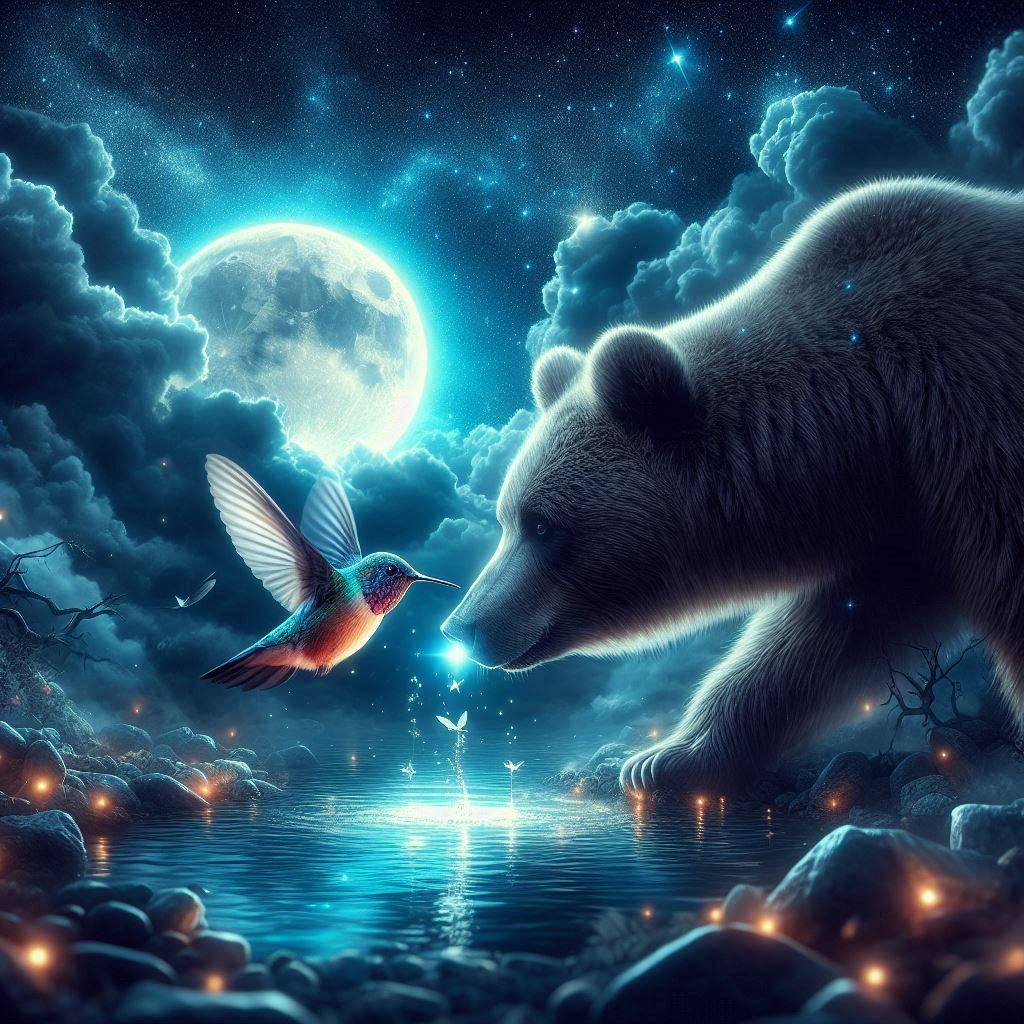 Bear and Hummingbird