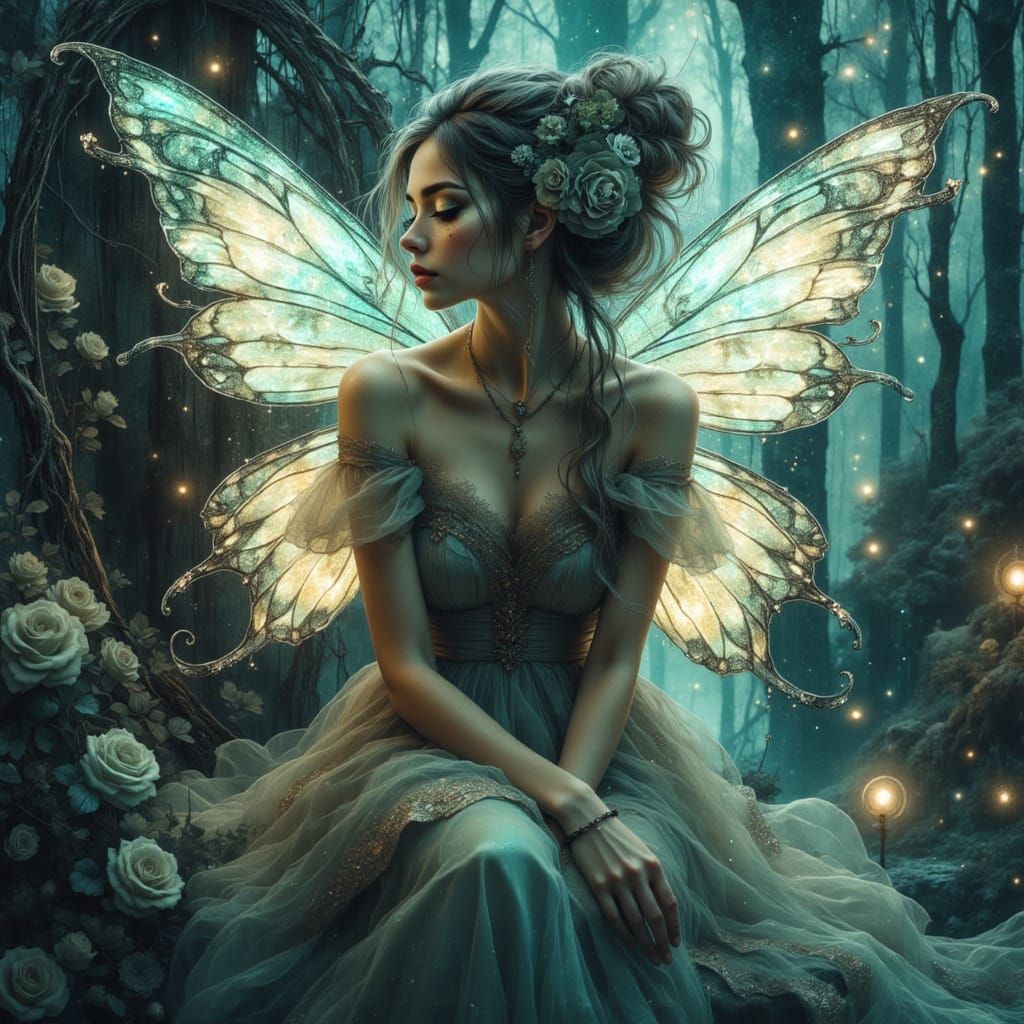 Dreamy Gothic Fae in Pastel Opulence