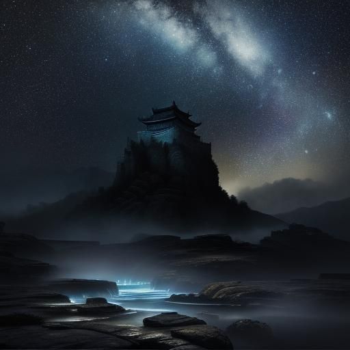 Mystical Gathering of Stars at Lou: Digital Painting