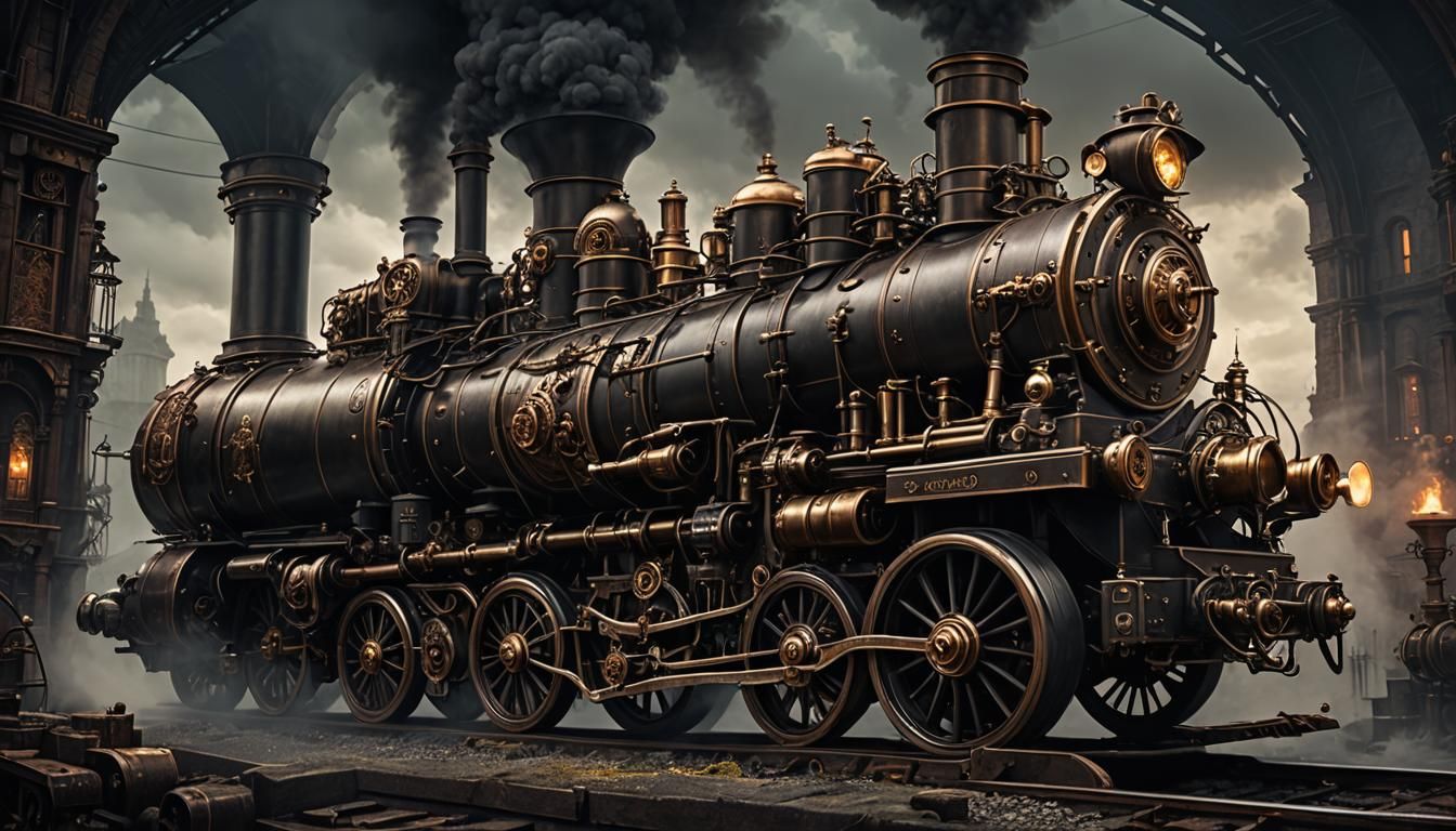 Romantic dark fantasy, steampunk engine