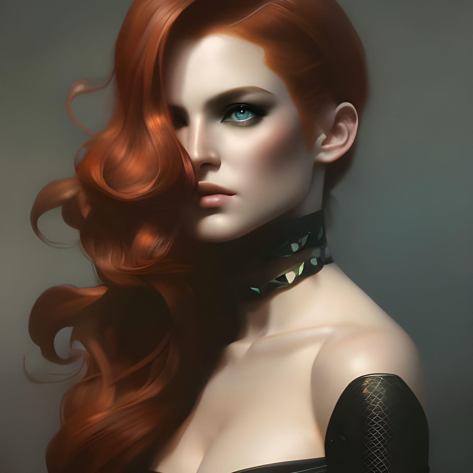 redhead, green eyes, black and white, 8k resolution concept art portrait by  Greg Rutkowski, Artgerm, WLOP, Alphonse Mucha dynamic lighting h... - AI  Generated Artwork - NightCafe Creator