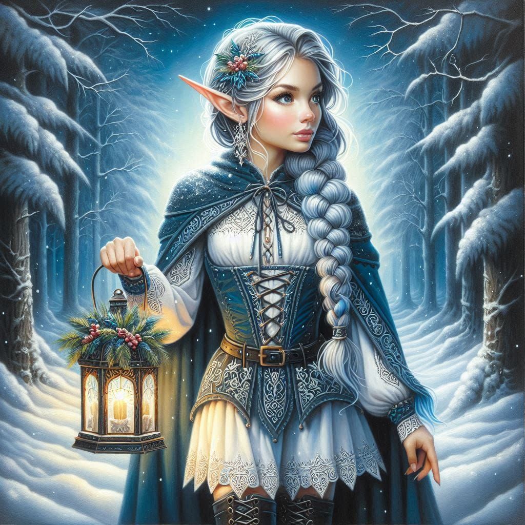 Silver-Braided Winter Muse