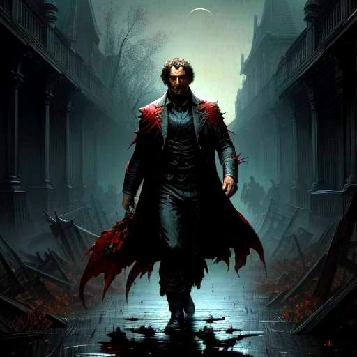 Eerie Horror Scene in Doré and Rutkowski Style