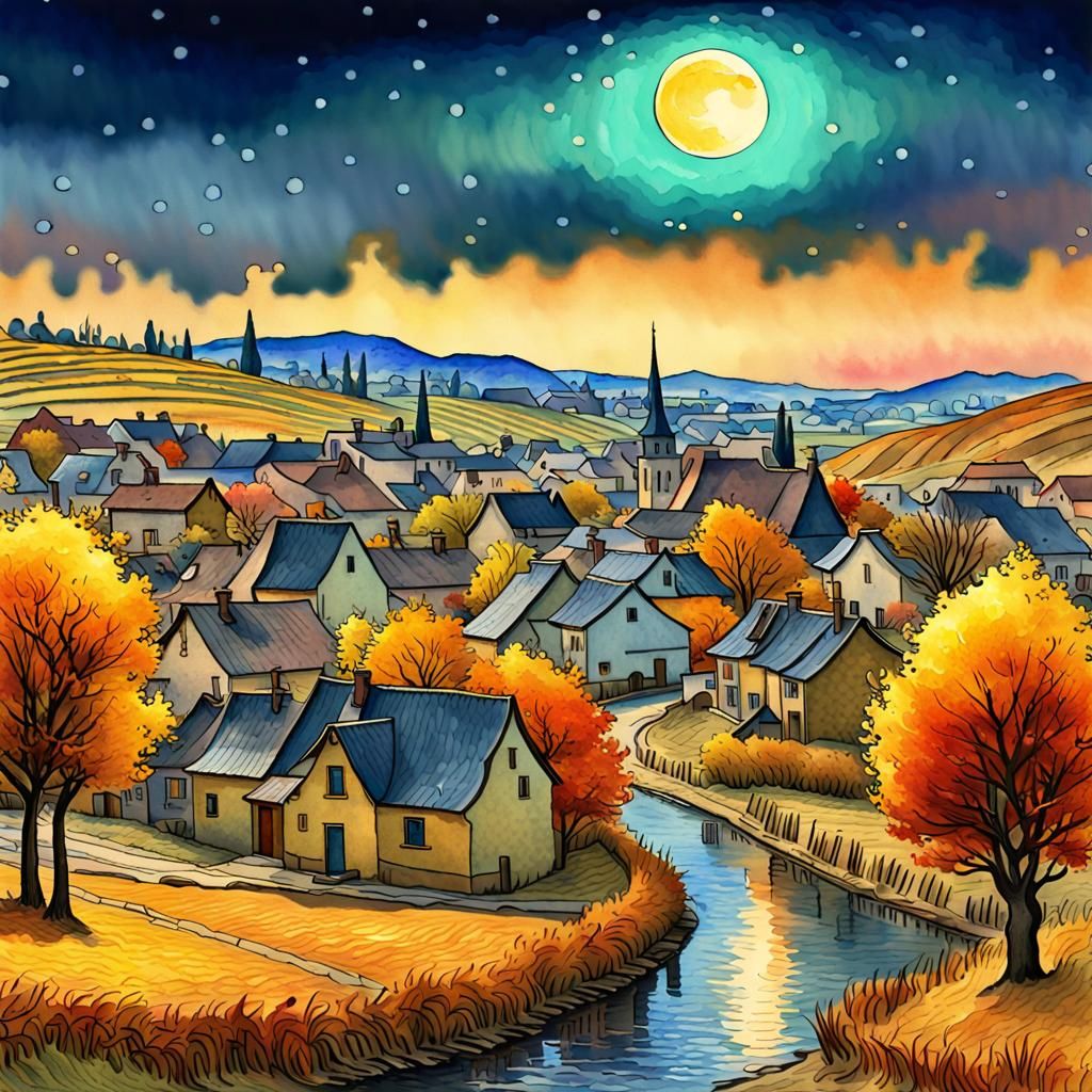 Village en Automne 