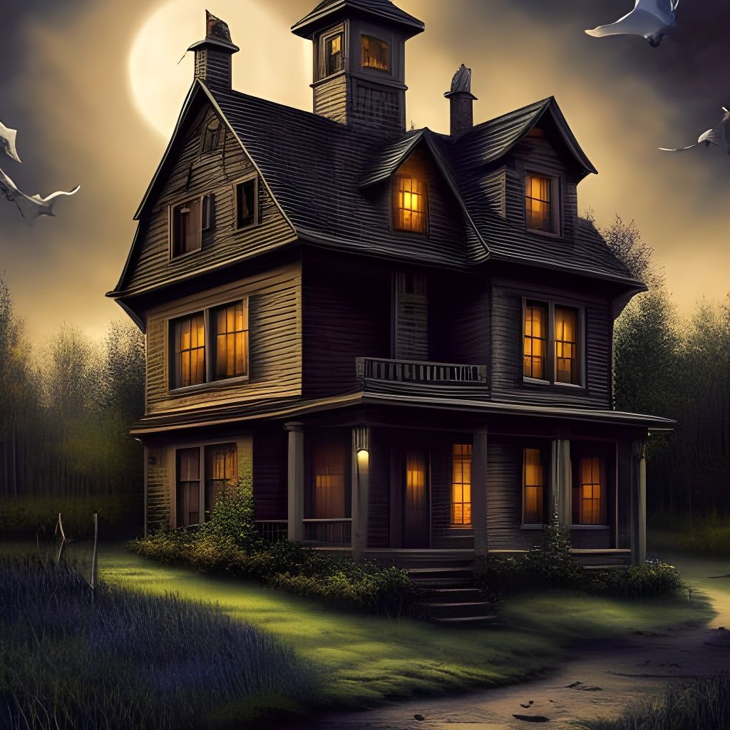 Creepy House - Ai Generated Artwork - Nightcafe Creator