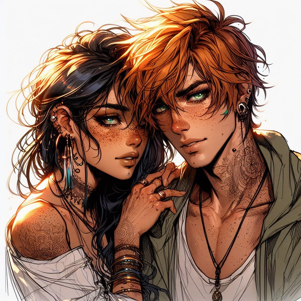 Young Love Couple's Portrait