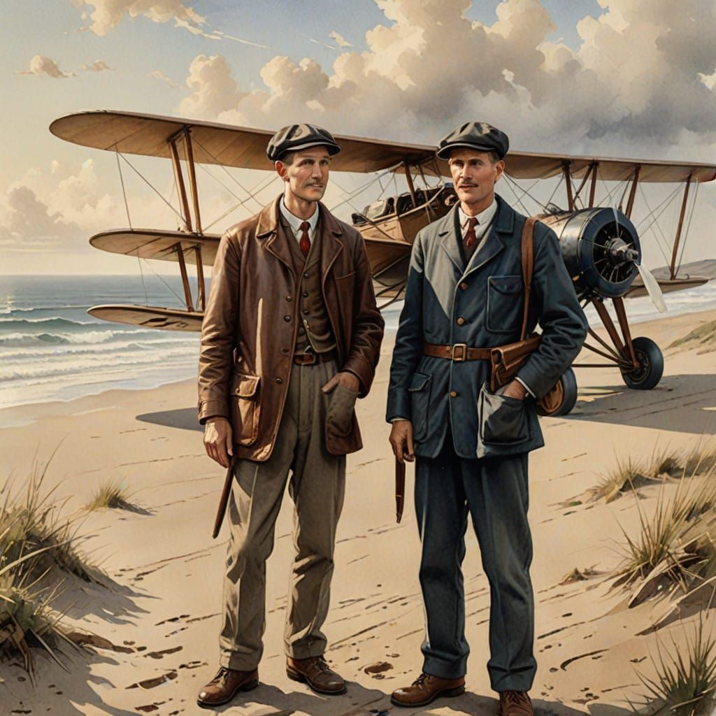 The Wright brother's first flight, 