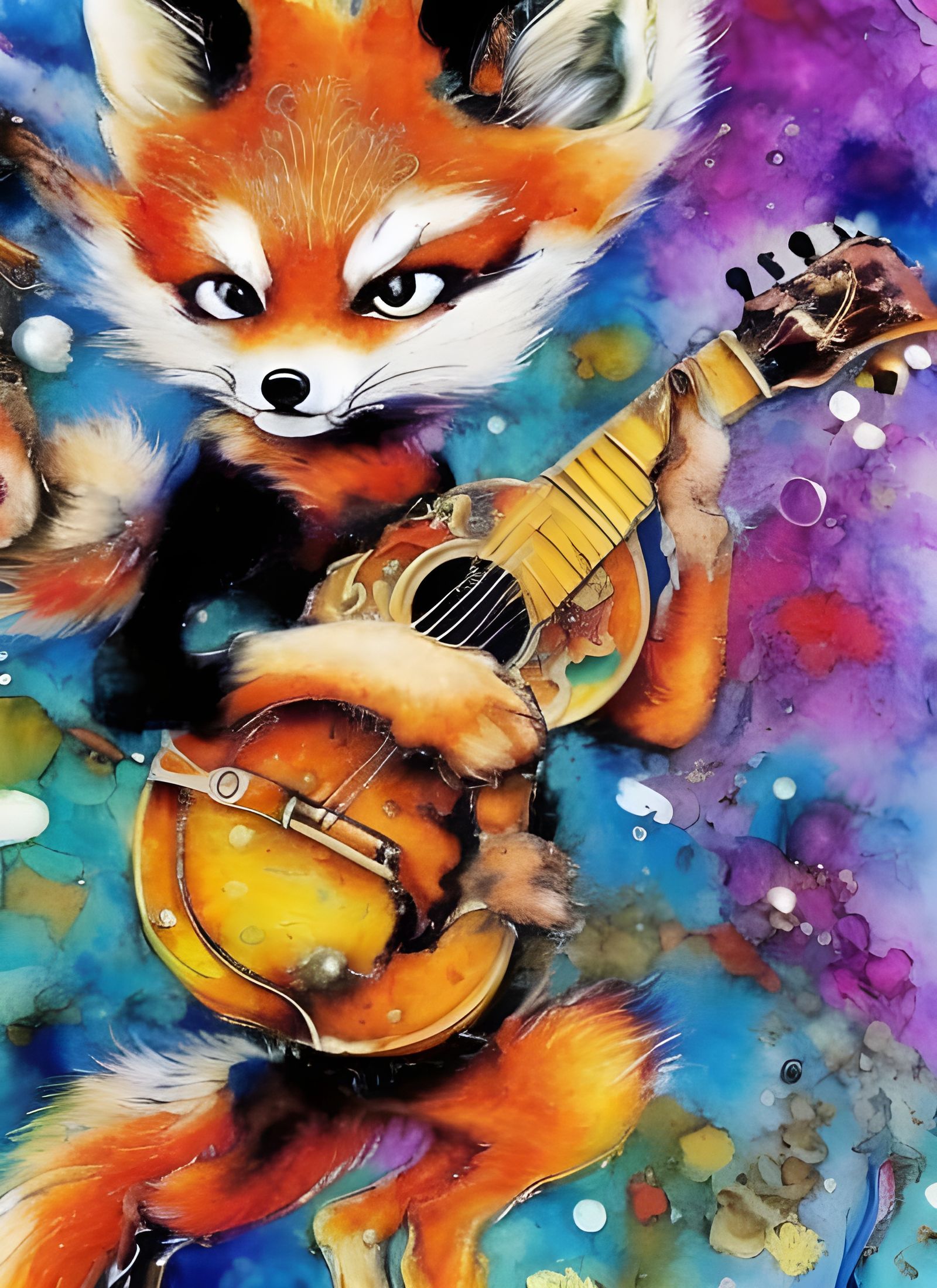 What a Foxy Jam! AI Generated Artwork NightCafe Creator