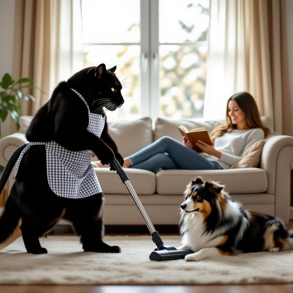 I want a panther that vacuums!!