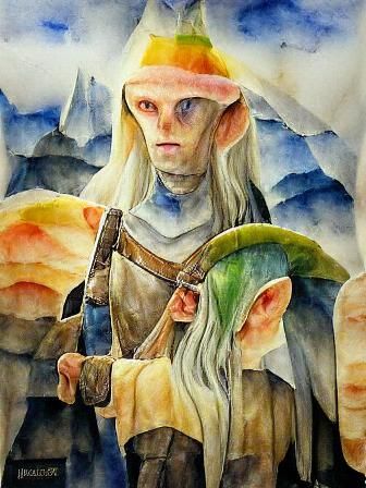 Elf - lotr - watercolor
