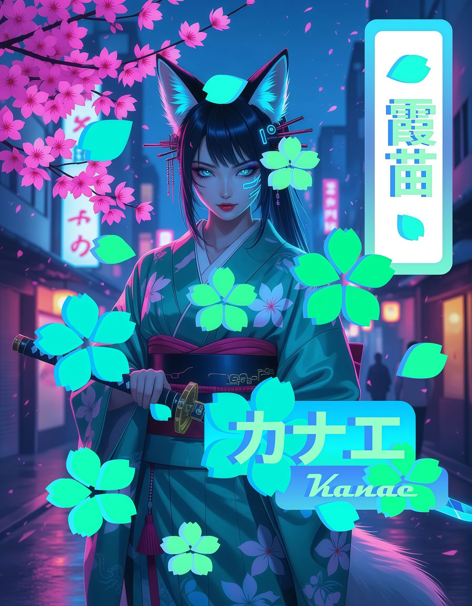 ☆ 東京•サイバーパンク狐女 | 霞苗 ☆