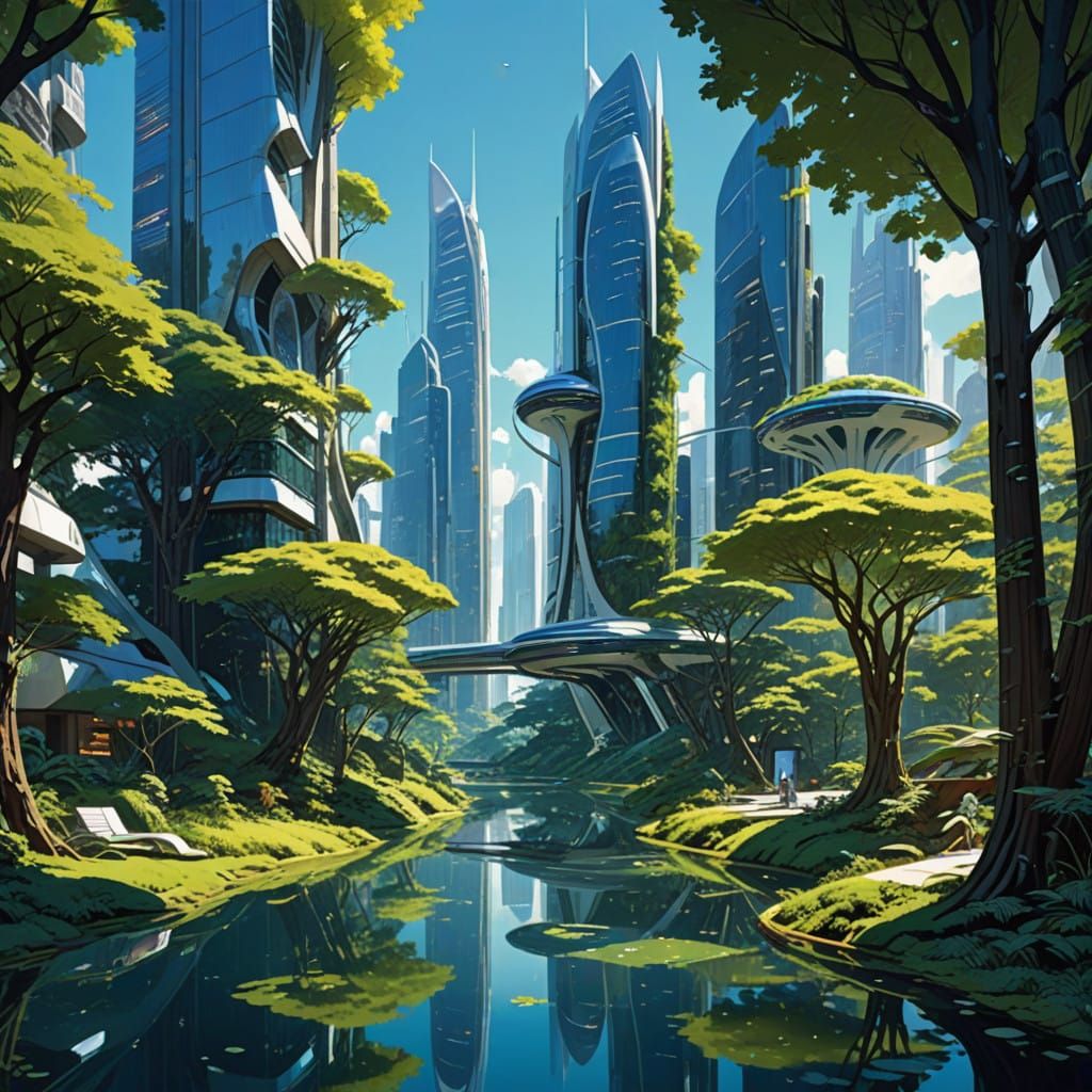 Nature and technology  by @AI IRISKA